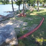 cement landscaping edging beach