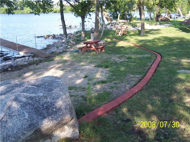cement landscaping edging beach