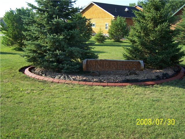 cement landscaping edging sign