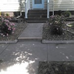 sidewalk concrete curbing