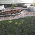 decorative gray concrete curbing