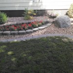 concrete curbing flower bed